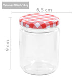 Jampotten Met Met Rode Deksels 230 Ml Glas