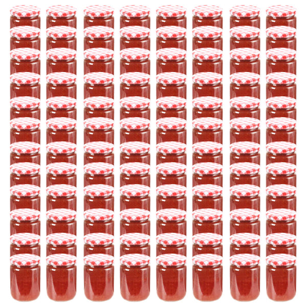 Jampotten Met Met Rode Deksels 230 Ml Glas