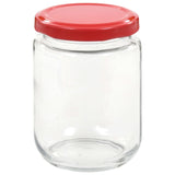 Jampotten Met Rode Deksels 230 Ml Glas