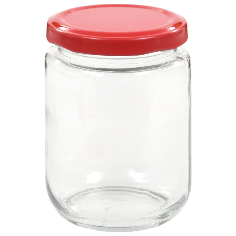 Jampotten Met Rode Deksels 230 Ml Glas