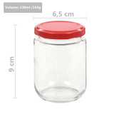Jampotten Met Rode Deksels 230 Ml Glas