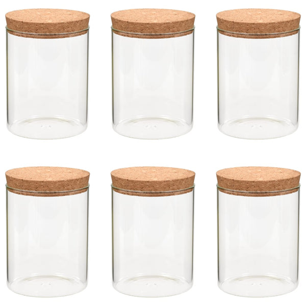 Opbergpotten Met Kurken Deksel 650 Ml Glas