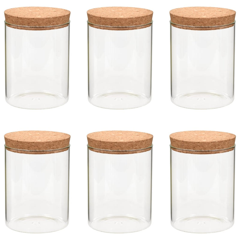 Opbergpotten Met Kurken Deksel 650 Ml Glas