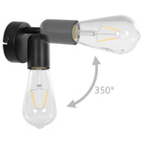 Spotlights Met Filament Peren 2 W E27 Zwart