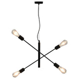 Plafondlamp Met Filament Peren 2 W E27 Zwart