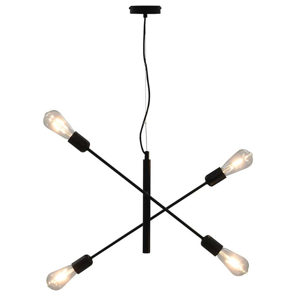 Plafondlamp Met Filament Peren 2 W E27 Zwart