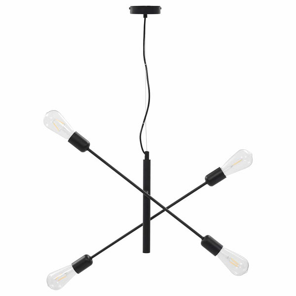 Plafondlamp Met Filament Peren 2 W E27 Zwart