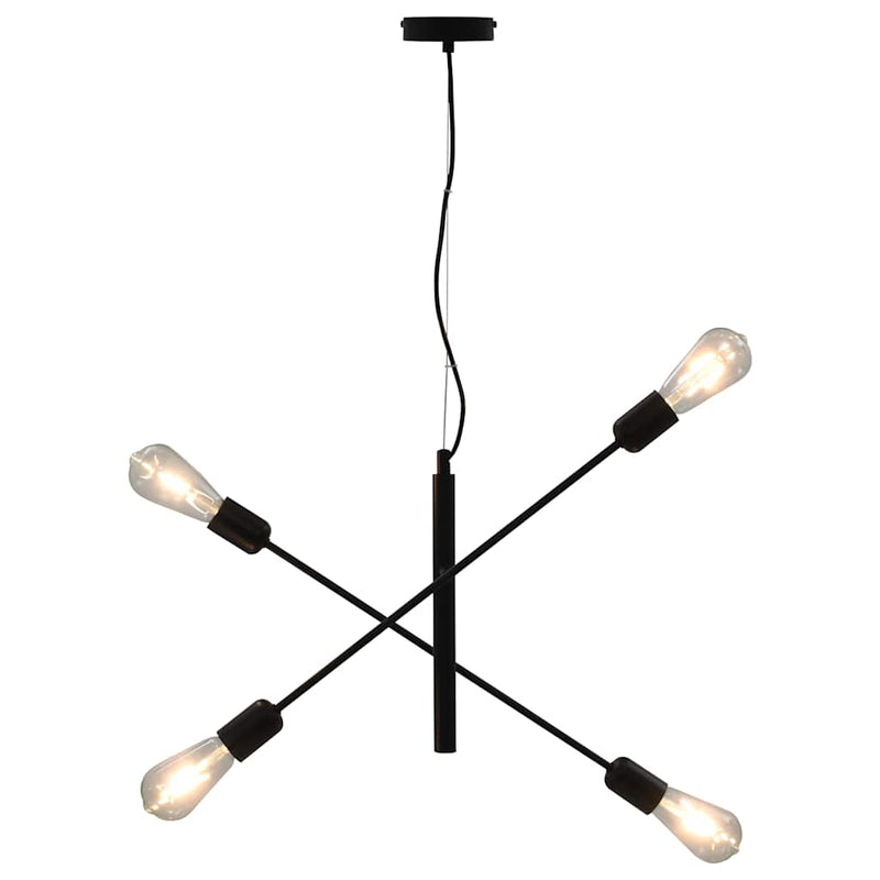 Plafondlamp Met Filament Peren 2 W E27 Zwart