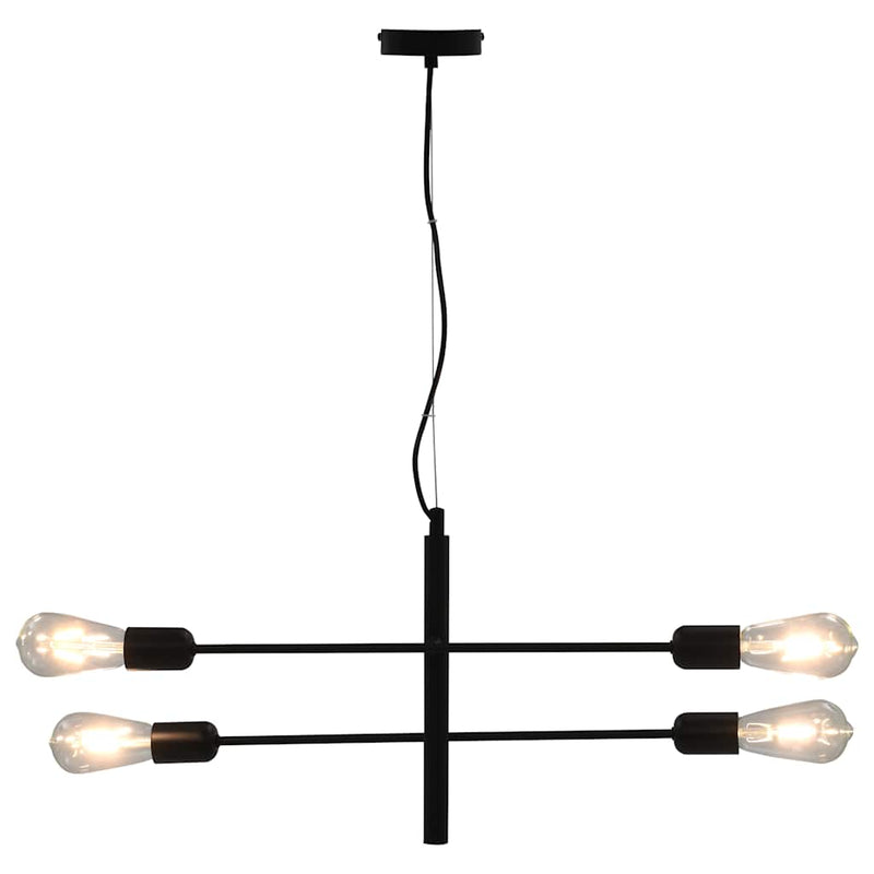 Plafondlamp Met Filament Peren 2 W E27 Zwart
