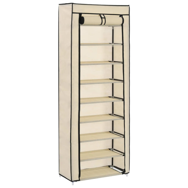 Schoenenkast Met Hoes 57X29X162 Cm Stof