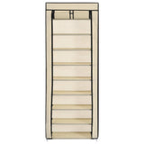 Schoenenkast Met Hoes 57X29X162 Cm Stof
