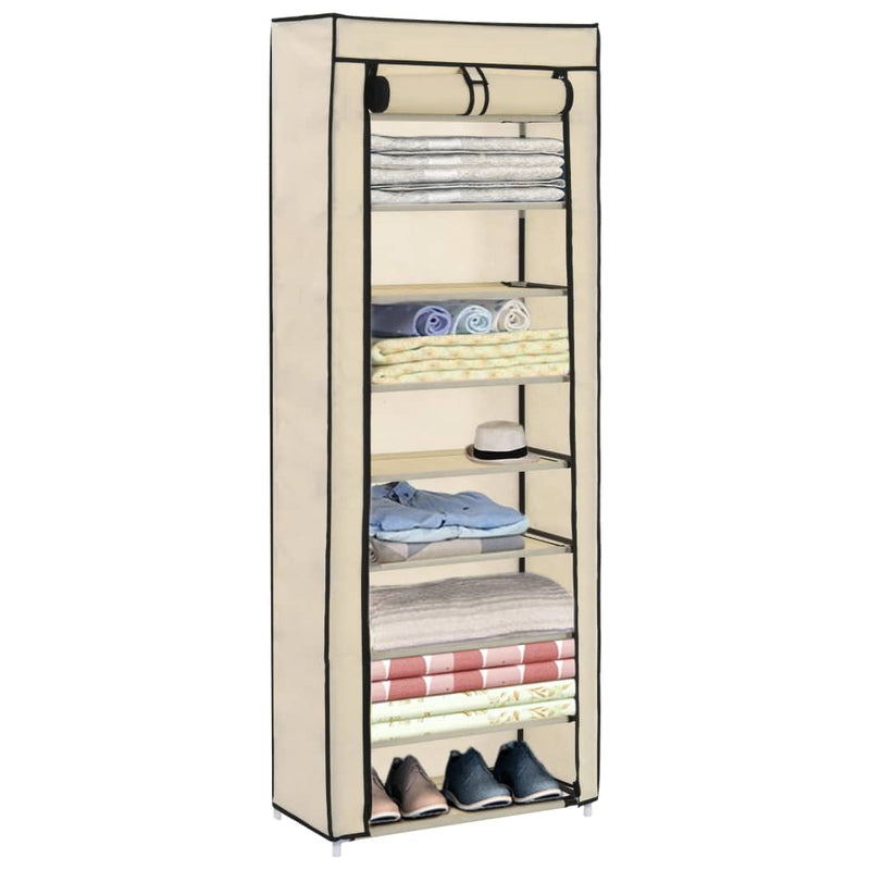 Schoenenkast Met Hoes 57X29X162 Cm Stof