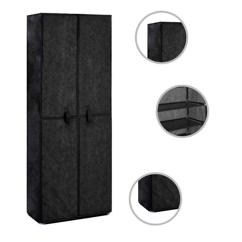 Schoenenkast 60X30X Stof Zwart