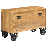 Schoenenkast 86X35X55 Cm Massief Mangohout Donkerbruin
