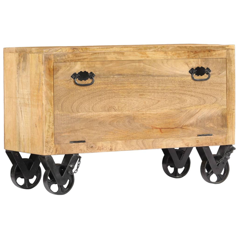 Schoenenkast 86X35X55 Cm Massief Mangohout Donkerbruin