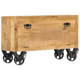 Schoenenkast 86X35X55 Cm Massief Mangohout Donkerbruin