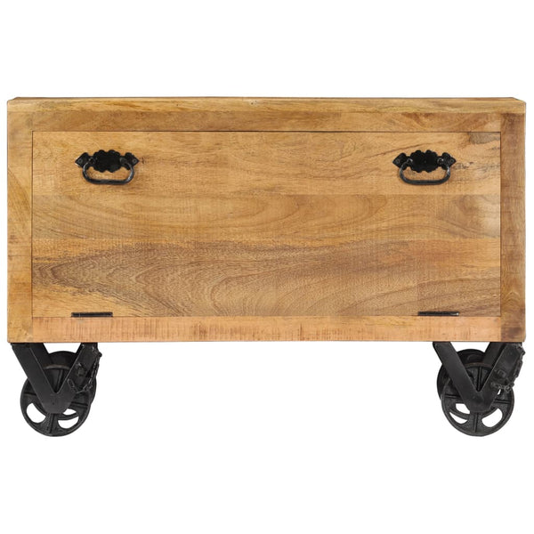 Schoenenkast 86X35X55 Cm Massief Mangohout Donkerbruin