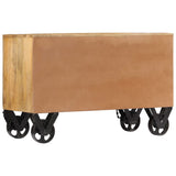Schoenenkast 86X35X55 Cm Massief Mangohout Donkerbruin