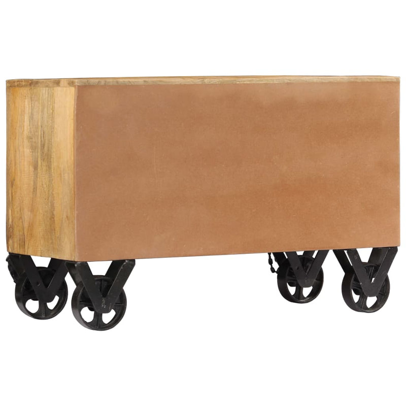 Schoenenkast 86X35X55 Cm Massief Mangohout Donkerbruin