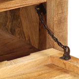Schoenenkast 86X35X55 Cm Massief Mangohout Donkerbruin