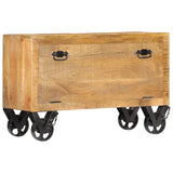 Schoenenkast 86X35X55 Cm Massief Mangohout Donkerbruin