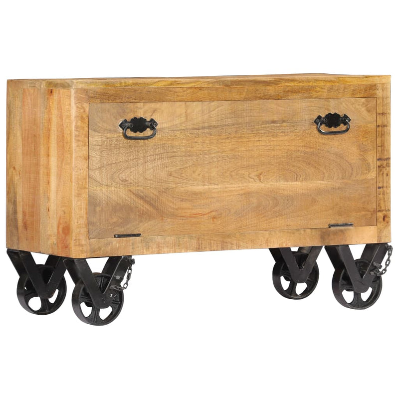 Schoenenkast 86X35X55 Cm Massief Mangohout Donkerbruin