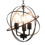 Hanglamp Rond 3Xe27 Zwart Grijs