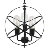 Hanglamp Rond 3Xe27 Zwart Grijs