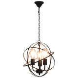 Hanglamp Rond 3Xe27 Zwart Grijs