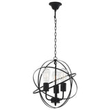 Hanglamp Rond 3Xe27 Zwart Grijs