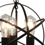 Hanglamp Rond 3Xe27 Zwart Grijs