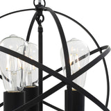 Hanglamp Rond 3Xe27 Zwart Grijs