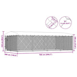 Hondenkennel Voor Buiten Met Dak 7,6X3,8X2,3 M