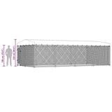 Hondenkennel Voor Buiten Met Dak 7,6X3,8X2,3 M