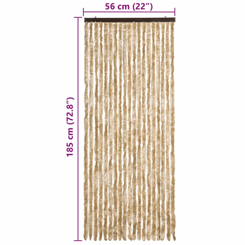 Vliegengordijn Chenille Beige