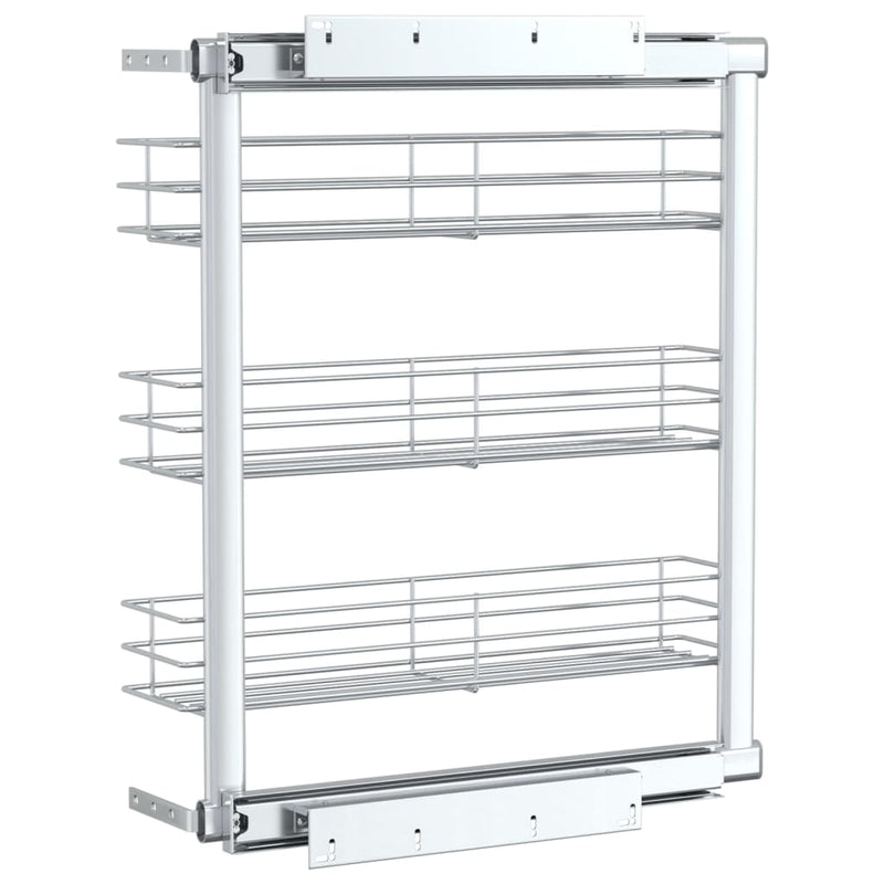 Draadmand Uittrekbaar 3-Laags 47X15,5X55,5 Cm Zilverkleurig