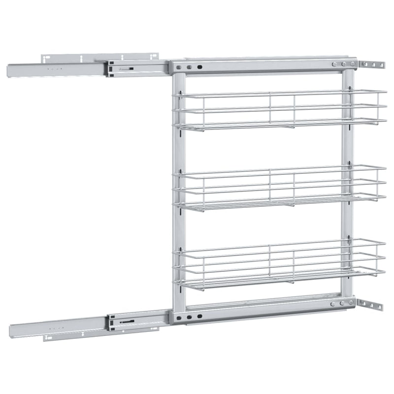 Draadmand Uittrekbaar 3-Laags 47X15,5X55,5 Cm Zilverkleurig