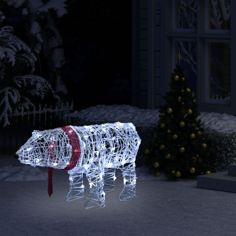 Kerstverlichting Beer 45 Led's 71X20X38 Cm Acryl Warmwit