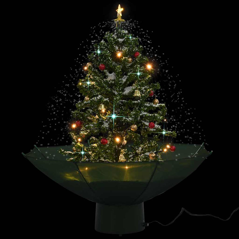 Kerstboom Sneeuwend Met Paraplubasis 75 Cm Groen