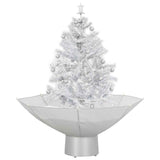 Kerstboom Sneeuwend Met Paraplubasis 75 Cm Wit
