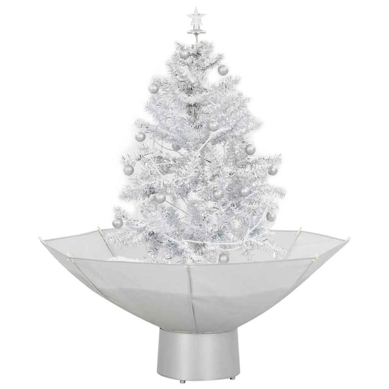 Kerstboom Sneeuwend Met Paraplubasis 75 Cm Wit