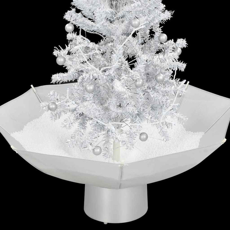Kerstboom Sneeuwend Met Paraplubasis 75 Cm Wit