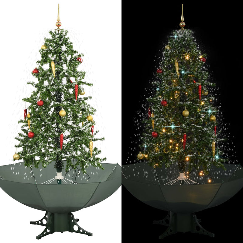 Kerstboom Sneeuwend Met Paraplubasis 75 Cm Groen