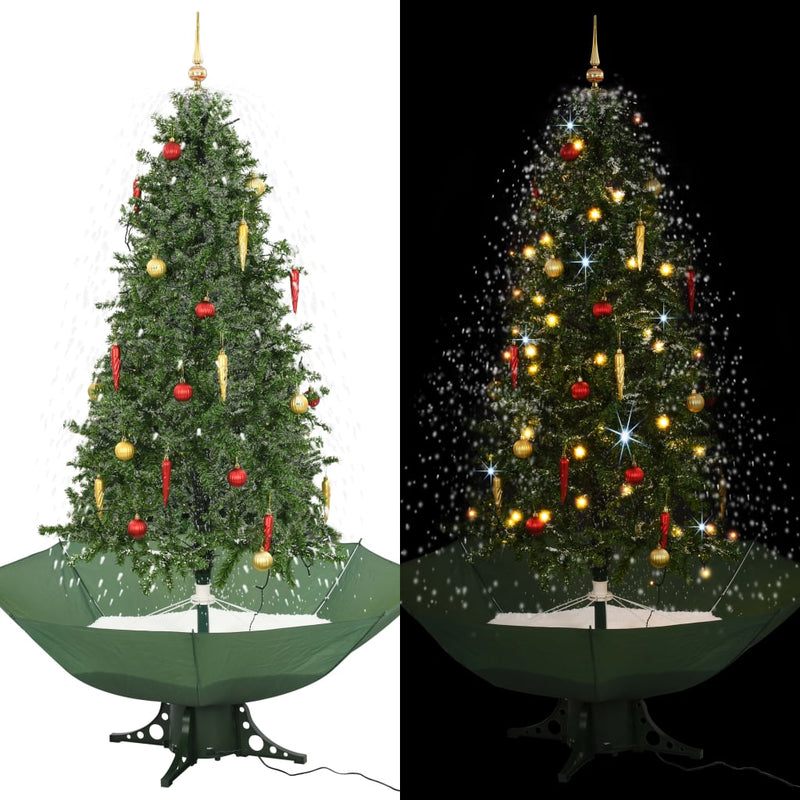 Kerstboom Sneeuwend Met Paraplubasis 75 Cm Groen