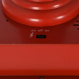 Straatlantaarn Met Kerstman Led Zwart En Rood