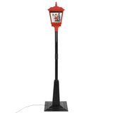 Straatlantaarn Met Kerstman Led Zwart En Rood