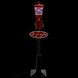 Straatlantaarn Met Kerstman Led Zwart En Rood
