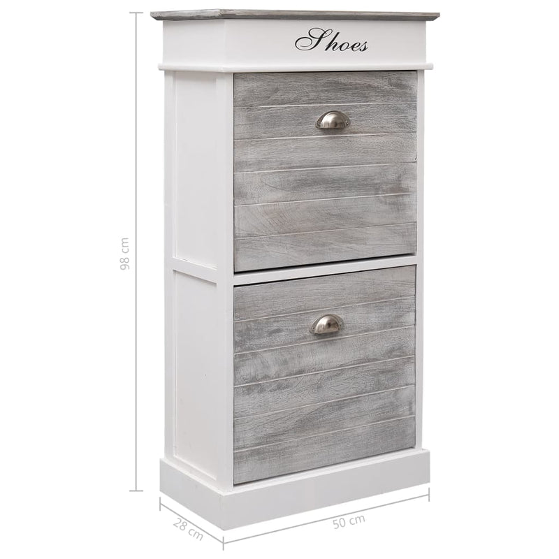Schoenenkast 50X28X98 Cm Paulowniahout