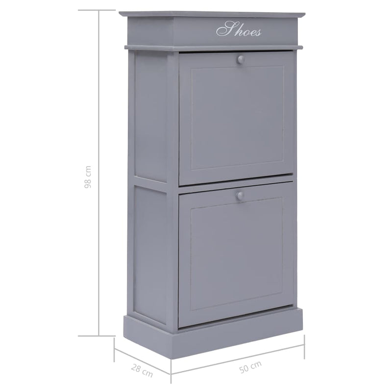 Schoenenkast 50X28X98 Cm Paulowniahout