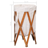Wasmand Inklapbaar Hout En Stof